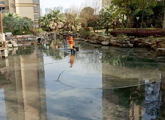 日喀则景观池淤泥清理